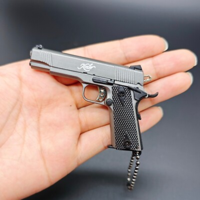 1:3 Scale Model Kimber 1911 Replica Keychain – Metal Miniature