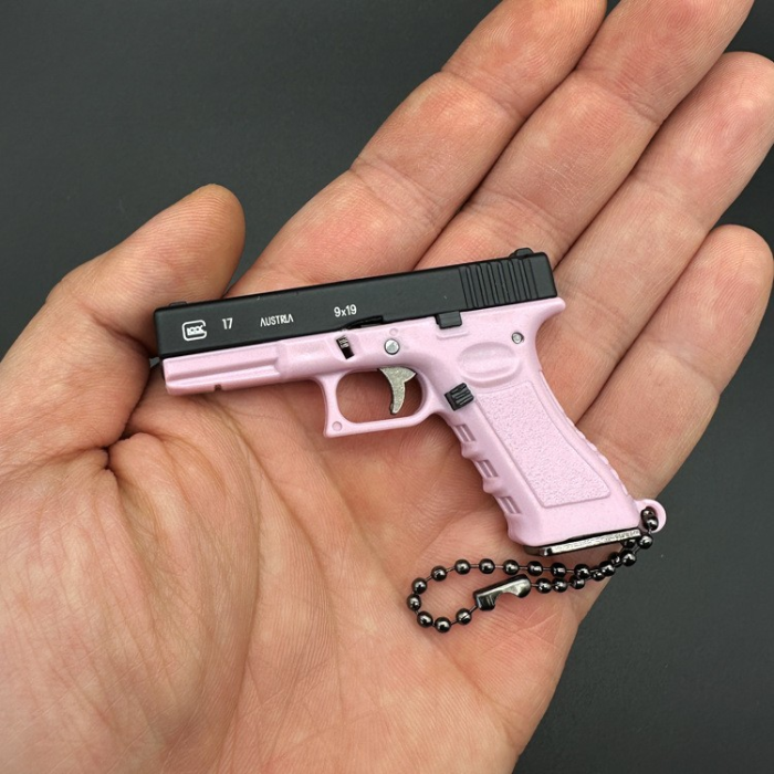 1:3 Scale Model Glock 17 Replica Keychain – Metal & Miniature