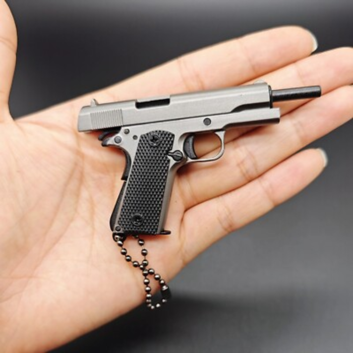 1:3 Scale Model 1911 Replica Keychain – Metal Miniature