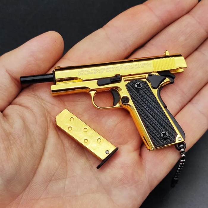 1:3 Scale Model 1911 Replica Keychain – Metal Miniature