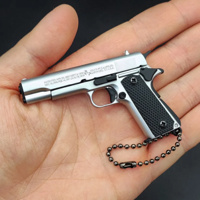 1:3 Scale Model 1911 Replica Keychain – Metal Miniature
