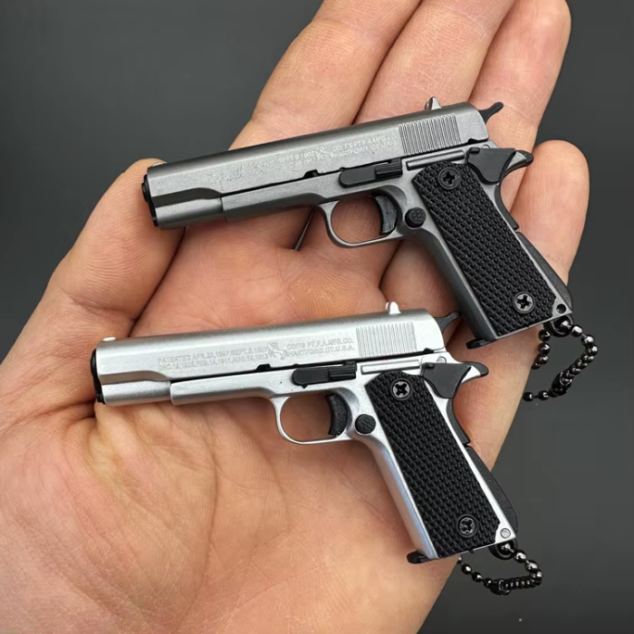 1:3 Scale Model 1911 Replica Keychain – Metal Miniature