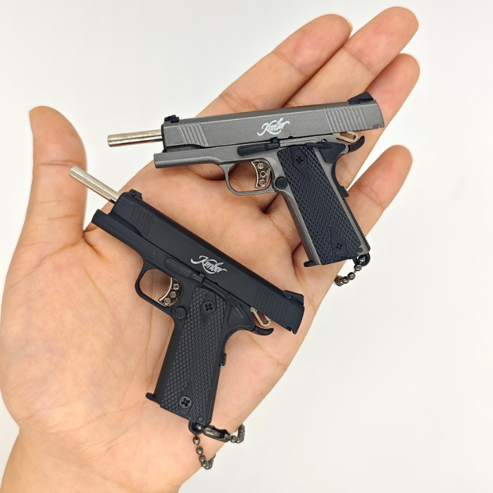 1:3 Scale Model Kimber 1911 Replica Keychain – Metal Miniature