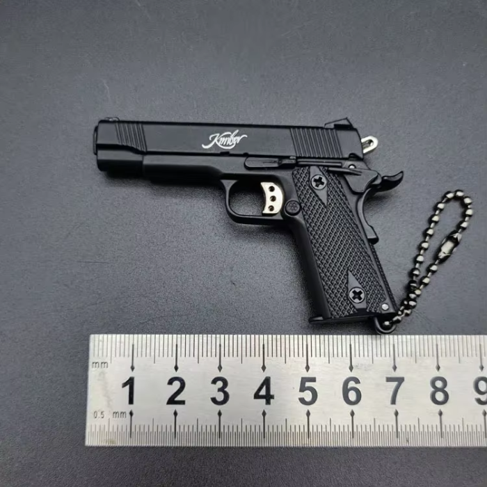 1:3 Scale Model Kimber 1911 Replica Keychain – Metal Miniature